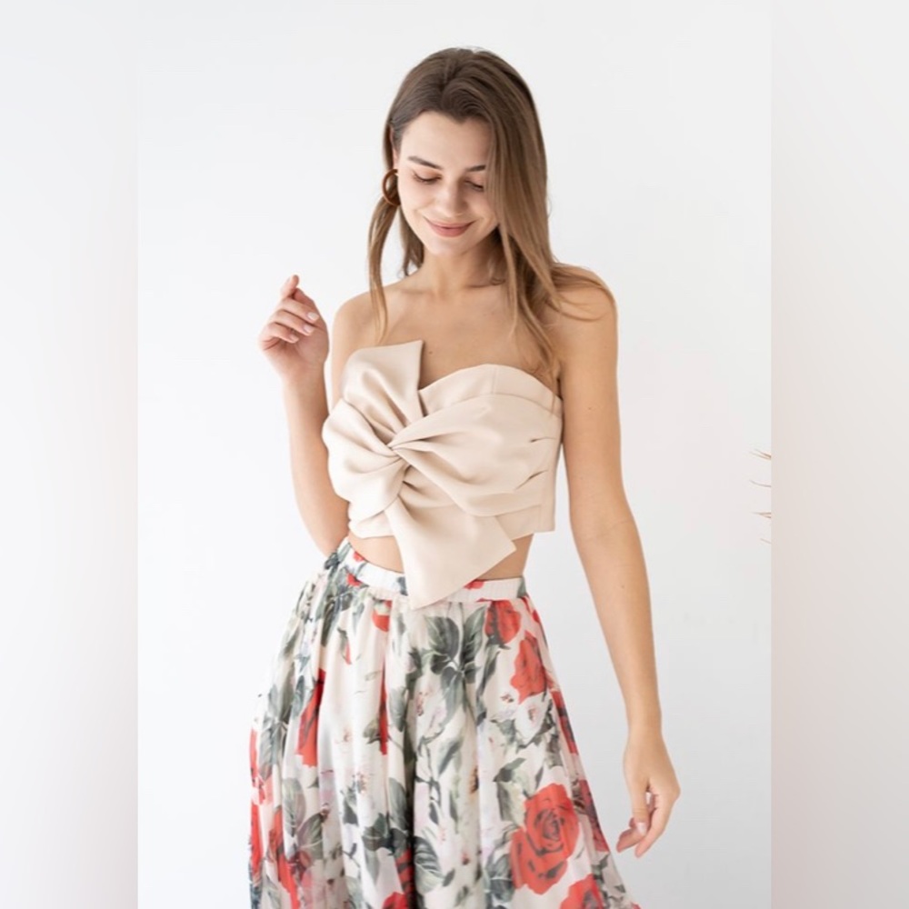 Sweet knot bustier top